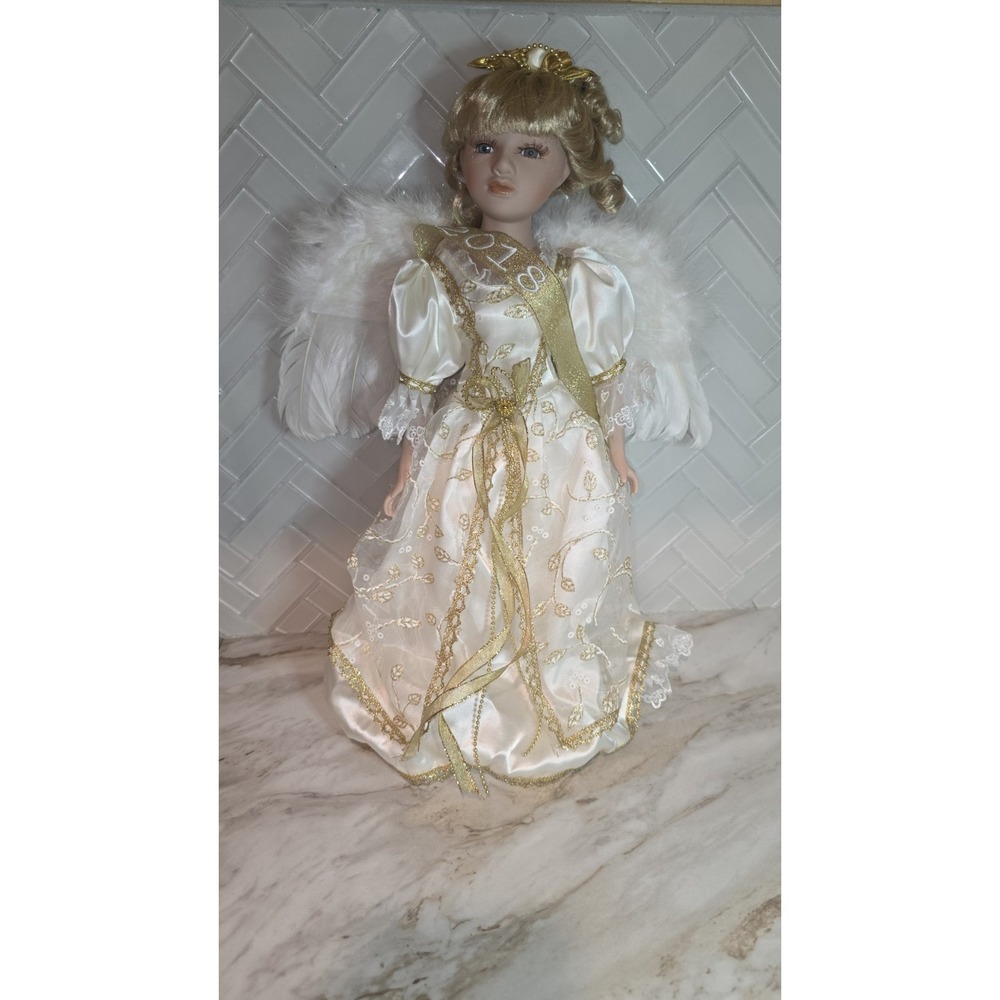 2018 Heritage Collection Angel Porcelain Doll New In Box - Picture 3 of 11